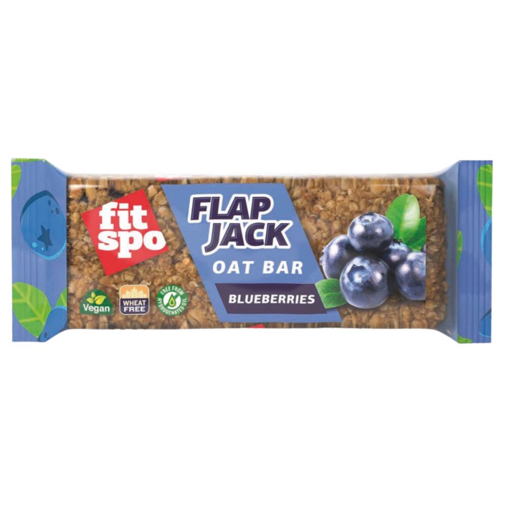 Baton de Ovaz Flapjack, Blueberry, 80 g, FitSpo