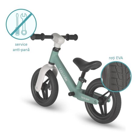 Bicicleta fara pedale First Way, Summer Mint, 2 ani+, Coccolle 755393
