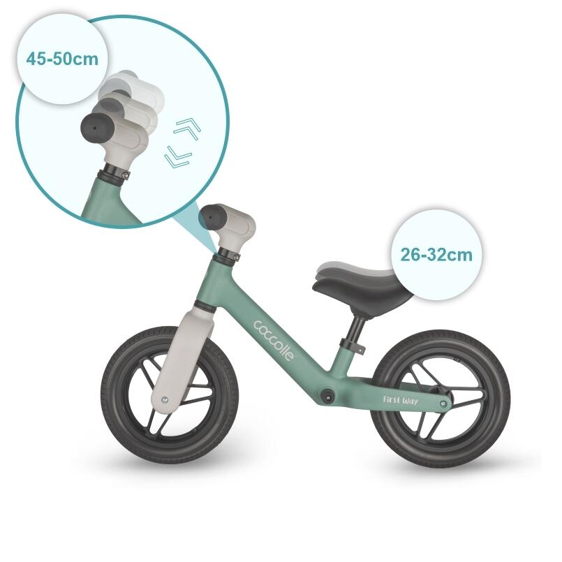 Bicicletă fără pedale Coccolle First Way cu șa și ghidon reglabile
