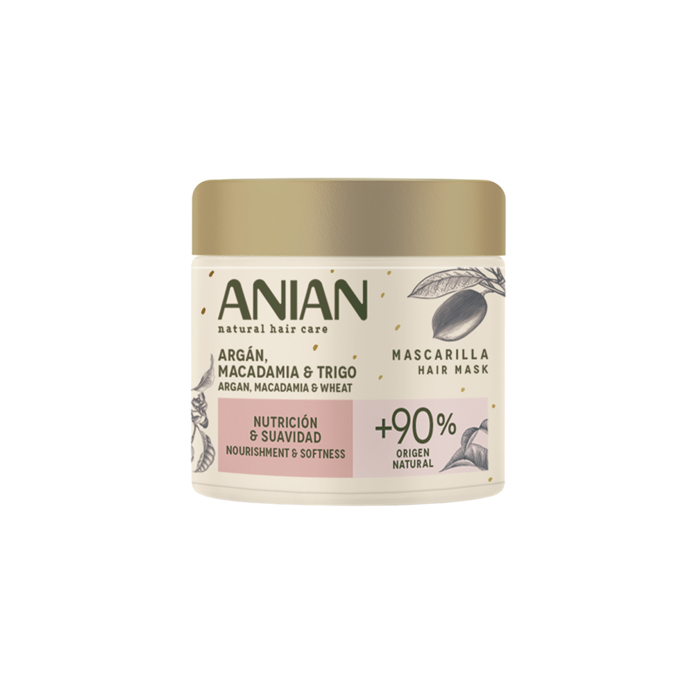 Masca pentru par uscat si deteriorat Argan & Macadamia, 350 ml, Anian