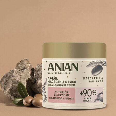 Masca pentru par uscat si deteriorat Argan & Macadamia, 350 ml, Anian 755484