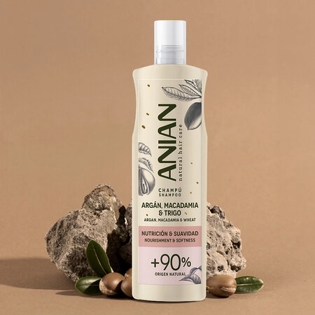 Sampon pentru par uscat si deteriorat Argan & Macadamia, 400 ml, Anian 755499
