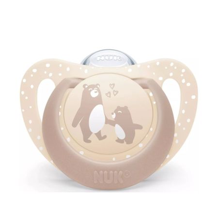Set suzete First Choice, Urs/Calut de mare, 0-6 luni, 2 bucati, Nuk 755512