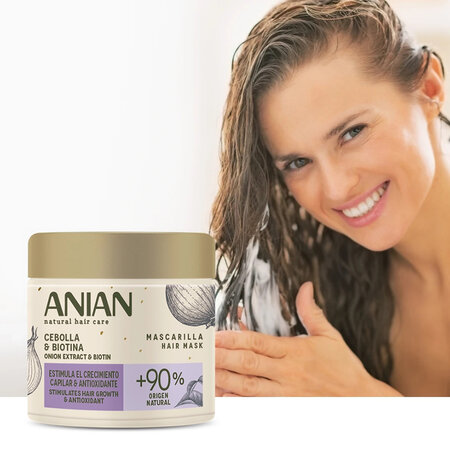 Masca pentru par fragil, cu tendinta de cadere Onion & Biotin, 350 ml, Anian 755534
