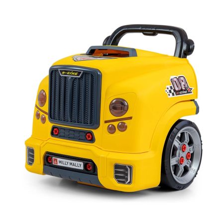 Jucarie educativa STEM Motor auto demontabil N-Gine, Yellow, 3 ani+, Milly Mally 755543