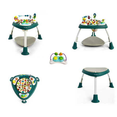Jumper si Centru de Activitati 360°, Bounzee Green, 6 luni+, Milly Mally 755572