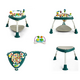 Jumper si Centru de Activitati 360°, Bounzee Green, 6 luni+, Milly Mally 755572