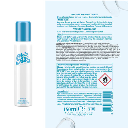 Spuma de par pentru volum, 150 ml, Cielo Alto 755694
