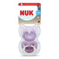 Set suzete Day&Night First Choice Classic, Roz, 0-6 luni, 2 bucati, Nuk