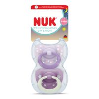 Set suzete Day&Night First Choice Classic, Roz, 6-18 luni, 2 bucati, Nuk