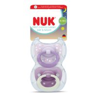 Set suzete Day&Night First Choice Classic, Roz, 18-36 luni, 2 bucati, Nuk