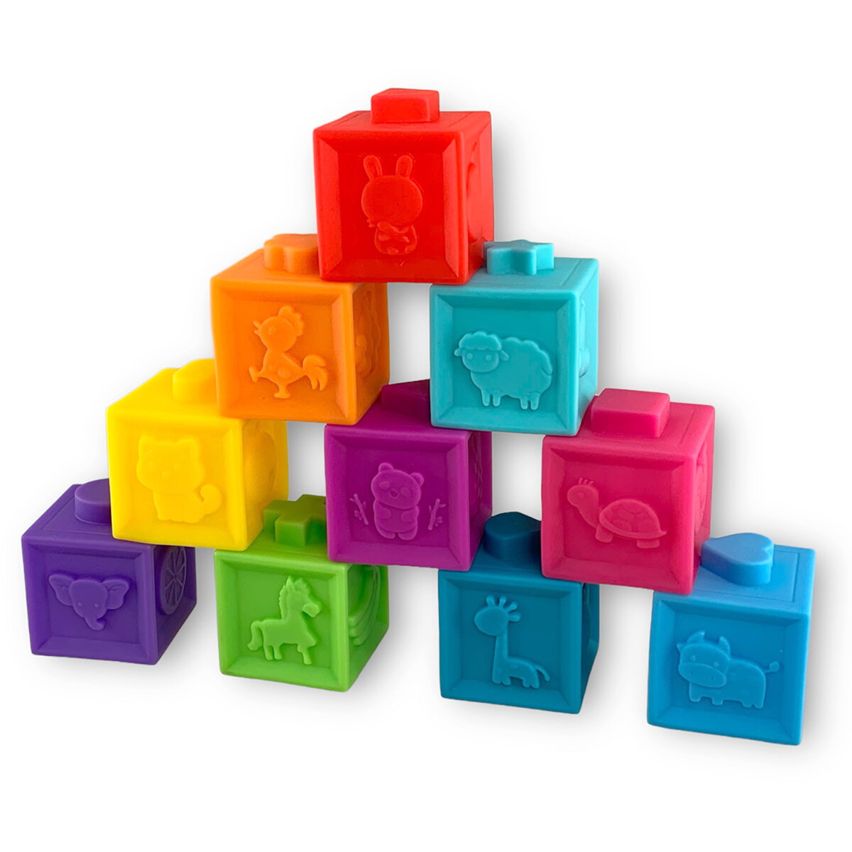 Set 10 cuburi senzoriale moi, 12 luni+, Little Learner