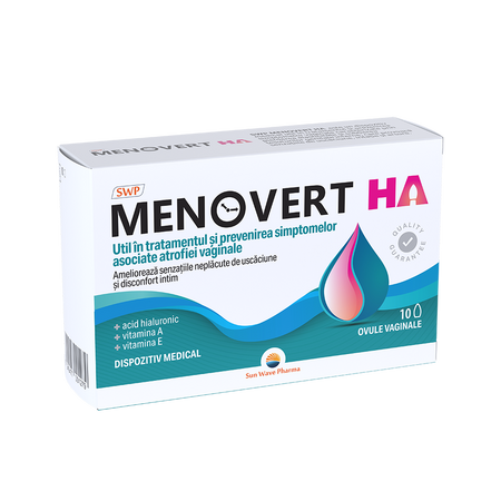 Ovule vaginale Menovert Ha, 10 ovule, Sun Wave Pharma