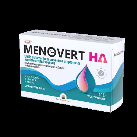 Ovule vaginale Menovert Ha, 10 ovule, Sun Wave Pharma 755826