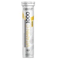 Vitamina C cu aroma de lamaie, 1000 mg, 20 tablete efervescente, OstroVit