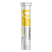 Vitamina C cu aroma de lamaie, 1000 mg, 20 tablete efervescente, OstroVit