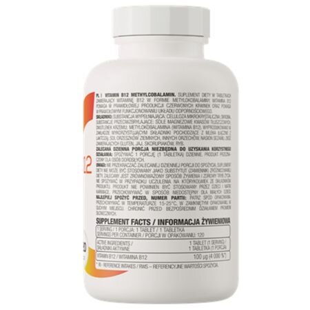 Vitamina B12 Metilcobalamina, 20 tablete, OstroVit 755951