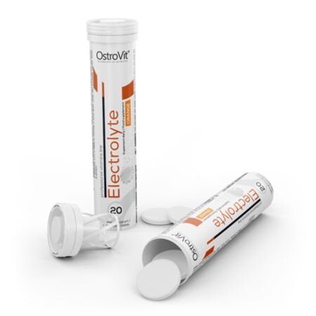 Electroliti cu aroma de portocale Electrolyte, 20 tablete efervescent, OstroVit 755981