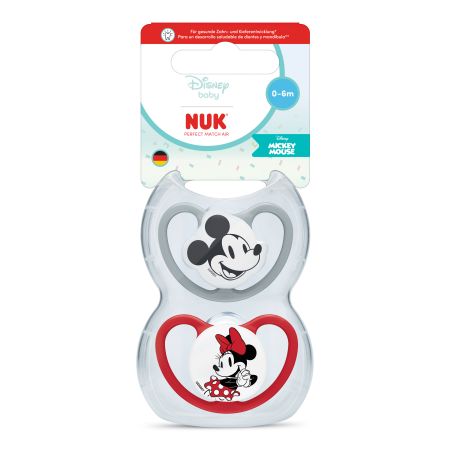 Set suzete Perfect Match Air, Disney Mickey, 0-6 luni, 2 bucati, Nuk
