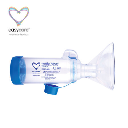 Camera de inhalare antistatica pentru aerosol cu 3 masti din silicon, Easycare 756249