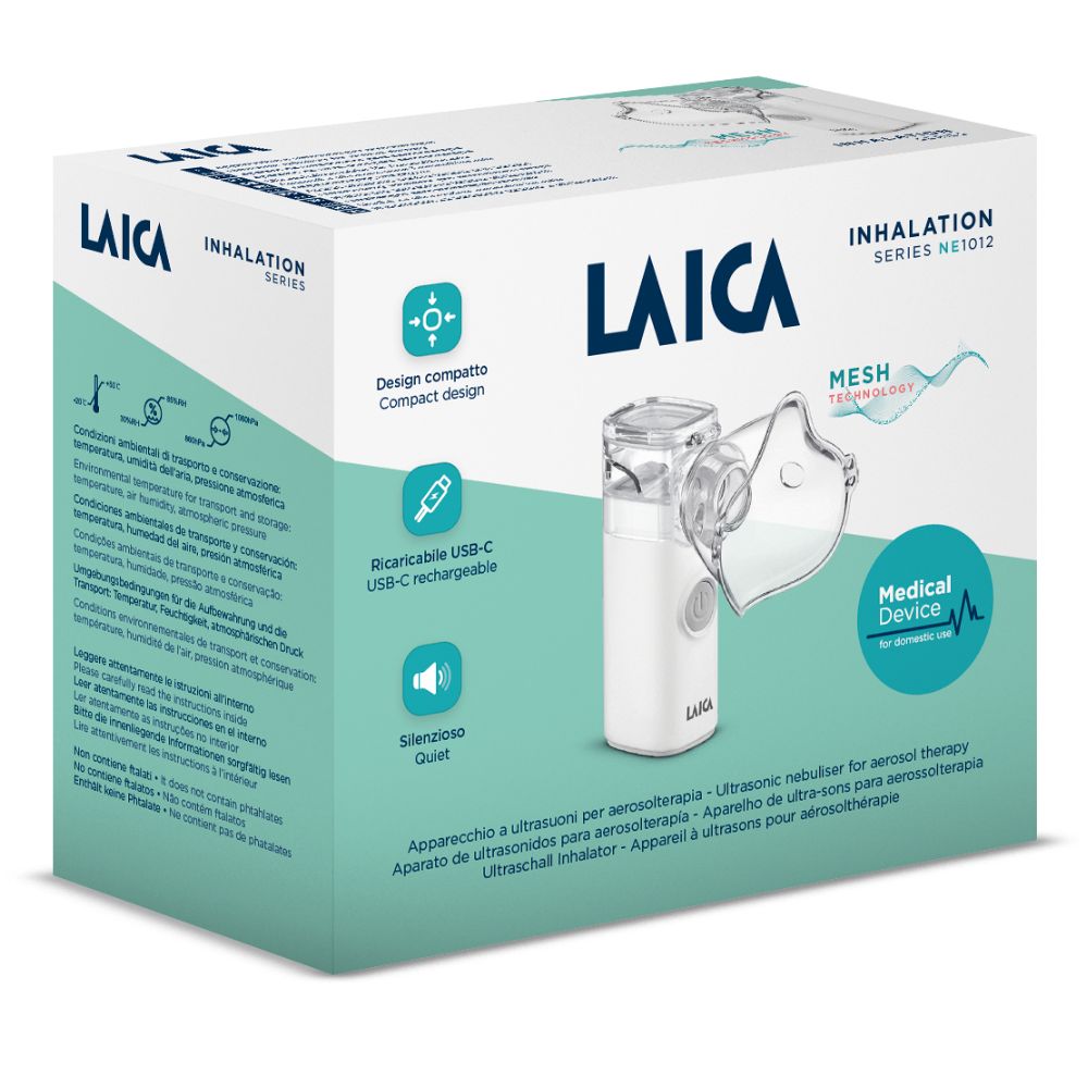 Aparat de aerosoli portabil si reincarcabil pentru adulti si copii, NE1012, Laica