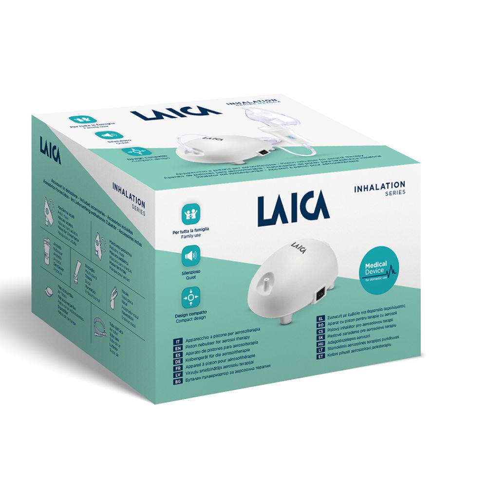 Aparat de aerosoli compact cu piston pentru copii si adulti, NE3004, Laica