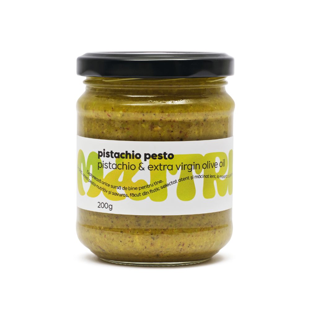 Pesto de fistic cu ulei de masline extravirgin Pistachio Pesto, 200 g, Maitri