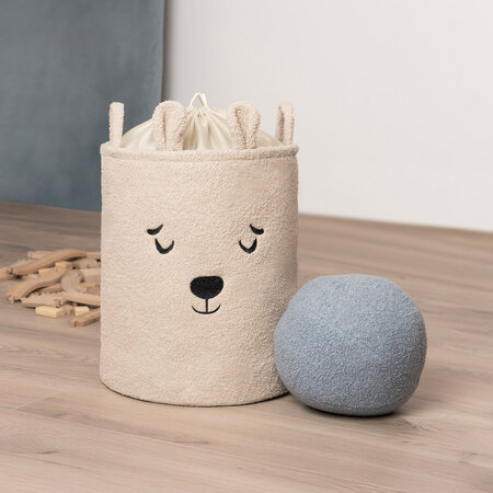 Cos pliabil pentru depozitare, 43 L, Beige, Fluffy Toy Boucle Bear, Sipo 756069