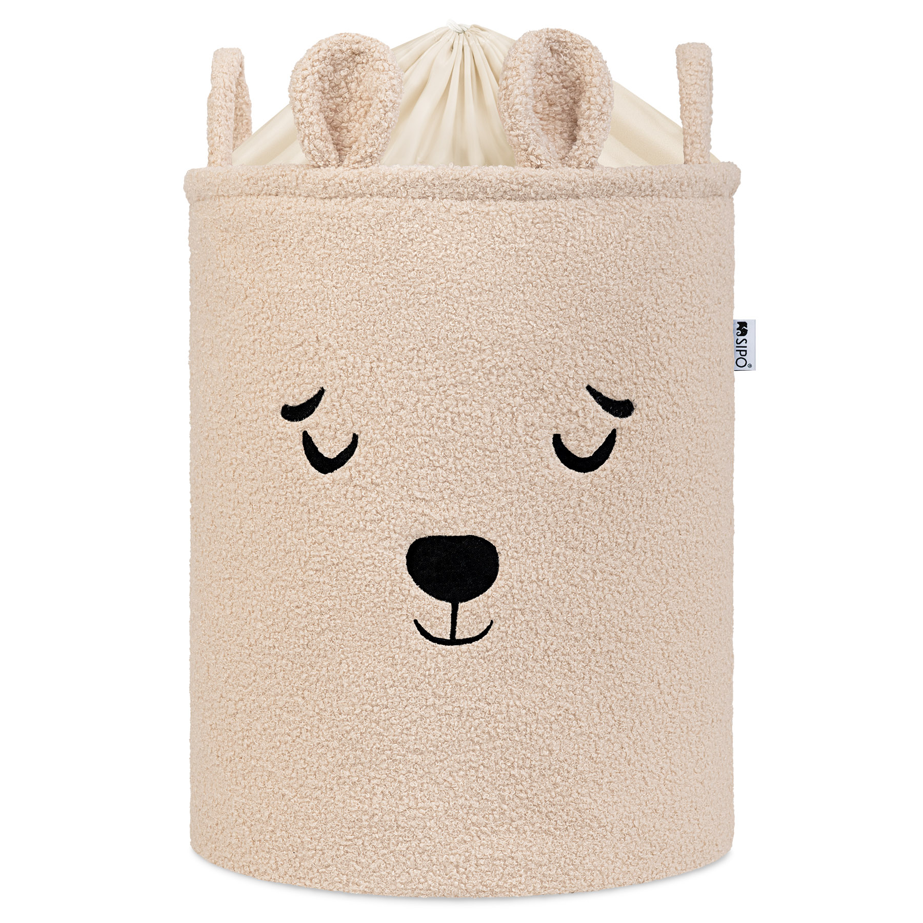 Cos pliabil pentru depozitare, 43 L, Beige, Fluffy Toy Boucle Bear, Sipo