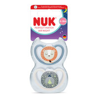 Set suzete Perfect Match Air Night, 6-18 luni, 2 bucati, Nuk