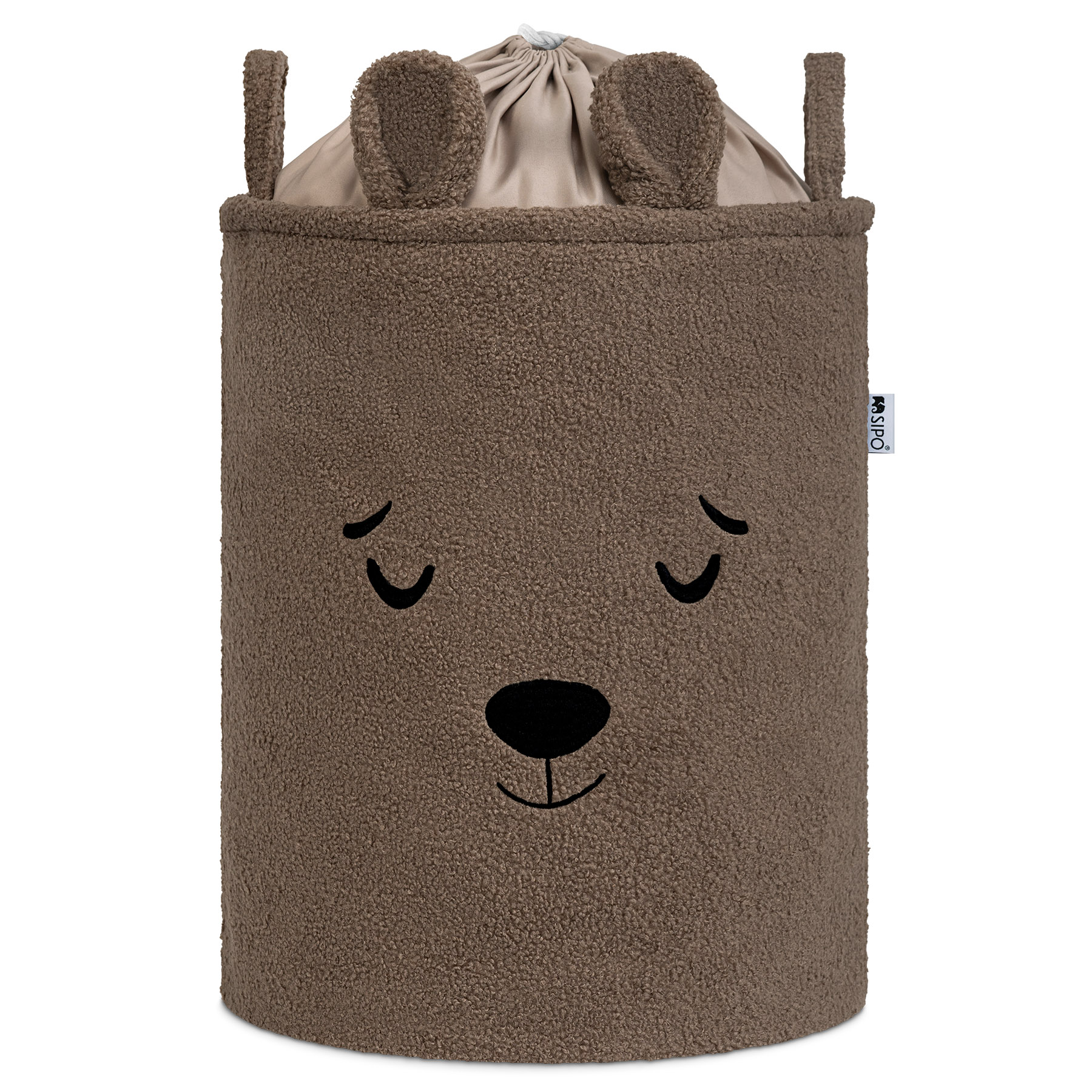 Cos pliabil pentru depozitare, Brown, Fluffy Toy Boucle Bear, 43 L, Sipo