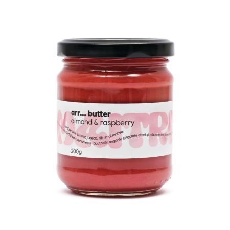 Crema de migdale cu zmeura liofilizata Arrr Butter, 200 g, Maitri