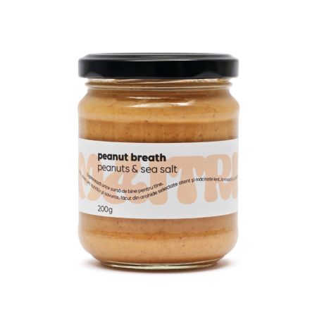 Crema de arahide cu sare de mare Peanut Breath, 200 g, Maitri