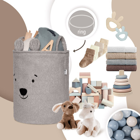 Cos pliabil pentru depozitare, Boucle Bear, 43 L, Sipo 756118