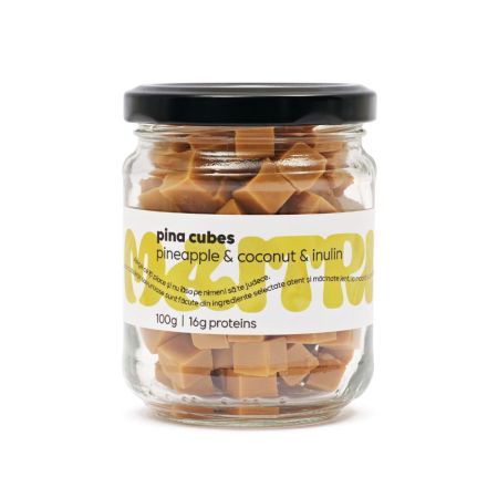 Cuburi de fudge cu ananas si cocos Pina Cubes, 100 g, Maitri