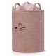Cos pliabil pentru depozitare, Pink, Fluffy Toy Boucle Cat, 43 L, Sipo 756139
