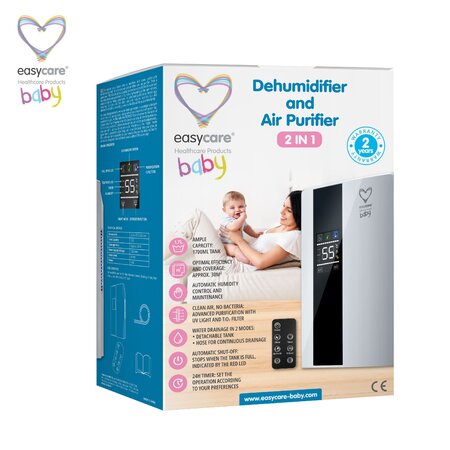 Dezumidificator si Purificator de aer 2 in 1 Baby, Easycare 756156