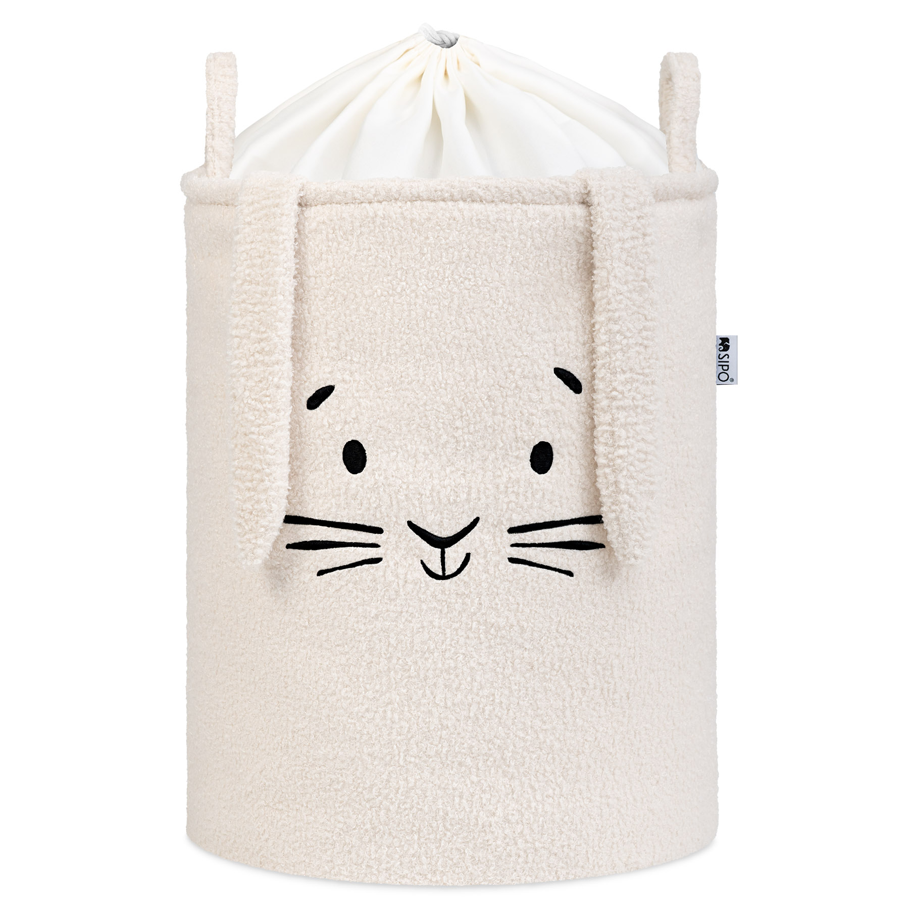 Cos pliabil pentru depozitare, Crem, Fluffy Toy Boucle Rabbit, 43 L, Sipo