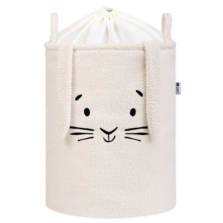Cos pliabil pentru depozitare, Cream, Fluffy Toy Boucle Rabbit, 43 L, Sipo