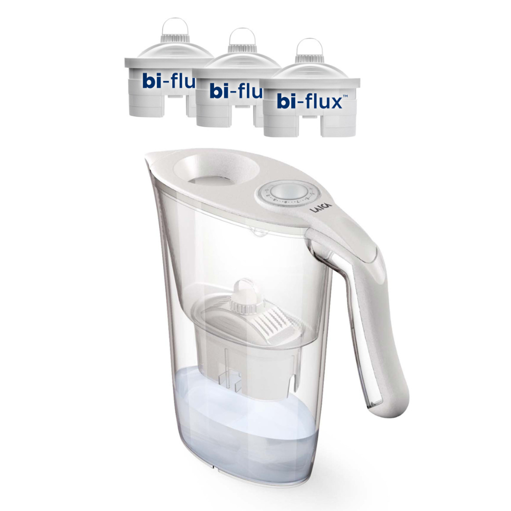 Cana filtranta de apa, Norma, 2.3 litri + 3 cartuse filtrante, Laica