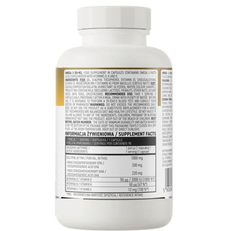 Omega 3 + D3 + K2, 90 capsule, OstroVit 756244
