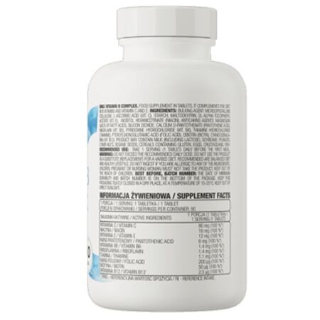 Vitamina B Complex, 90 tablete, OstroVit 756265