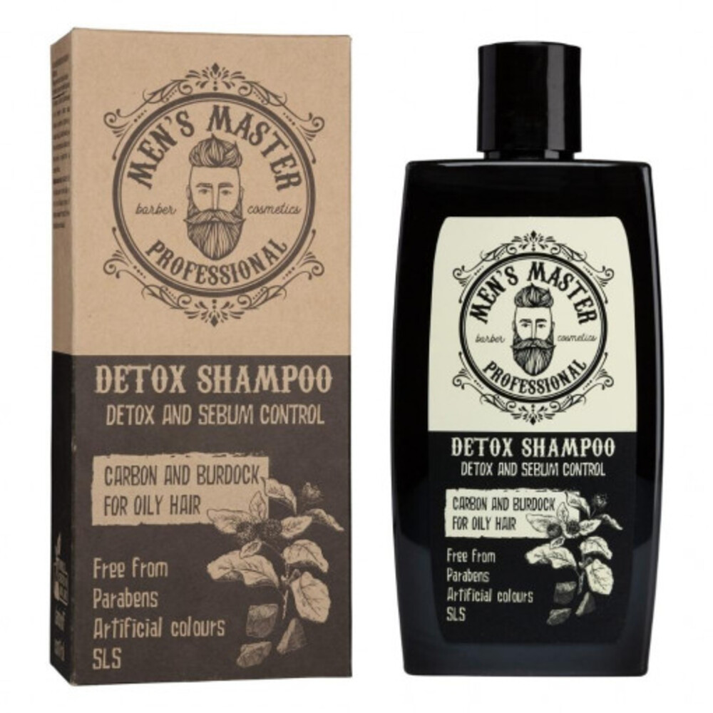 Sampon detox cu carbon activ Detox Active Carbon and Burdock, 260 ml, Men's Master