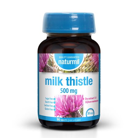 Milk Thistle, 500 mg, 90 tablete, Naturmil