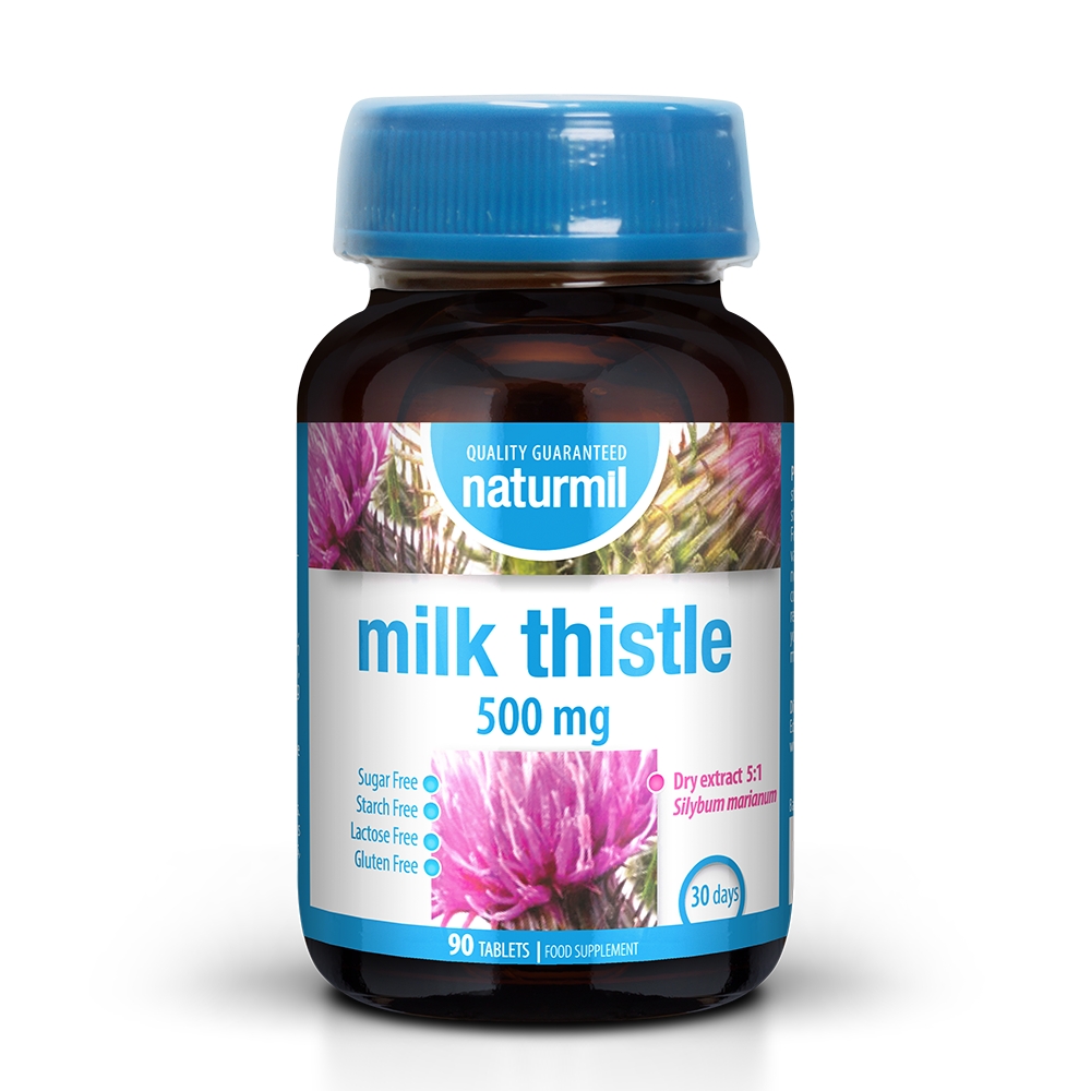 Milk Thistle, 500 mg, 90 tablete, Naturmil