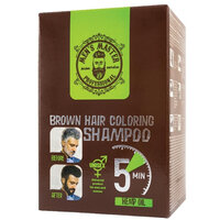 Vopsea pentru par si barba saten, Brown, 10 plicuri x 25 ml, Men's Master
