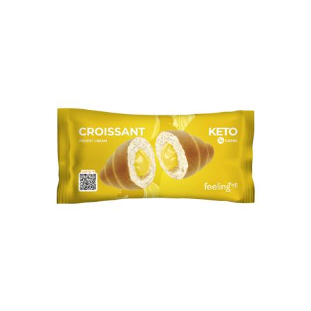 Croissant Low Carb, Crema de patiserie, 55 g, Feeling Ok