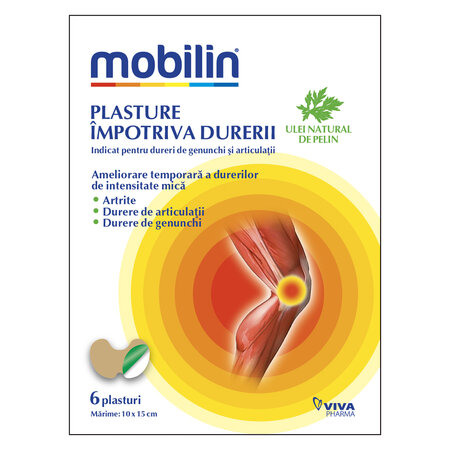 Plasture impotriva durerii cu ulei de pelin, 6 buc, Mobilin 756668