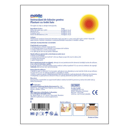 Plasture cu ardei iute, 10 buc, Mobilin 756667