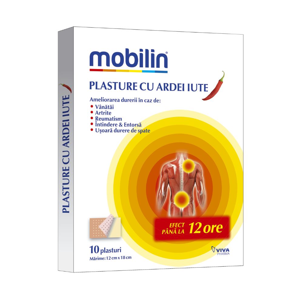 Plasture cu ardei iute, 10 buc, Mobilin